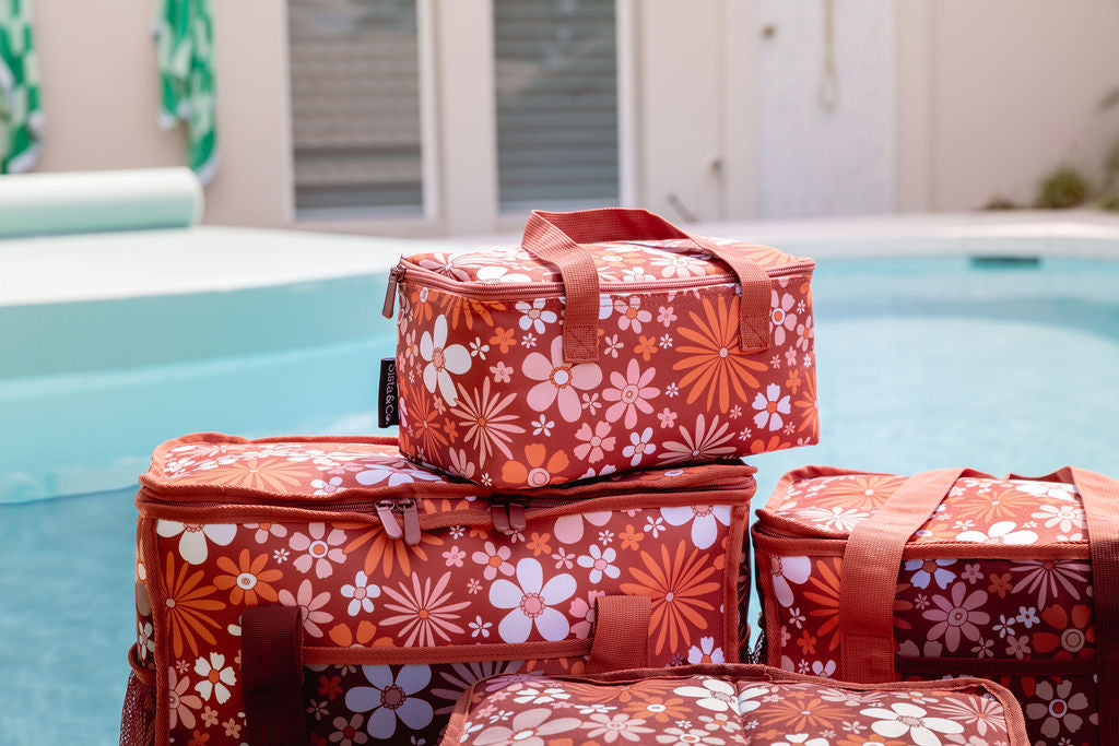 'Sunset Flowers' Lunch Bag