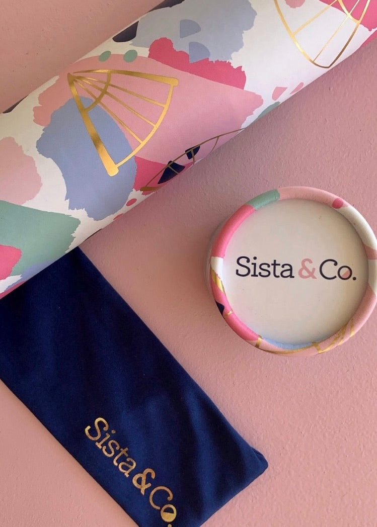 Sista & Co. X Maggi McDonald 'Beach Blossoms' Hand Fan