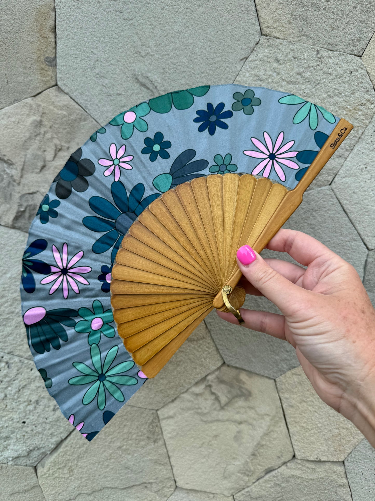 Midnight Garden Hand Fan