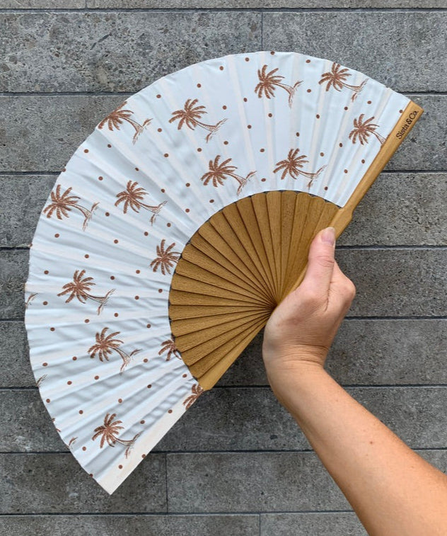 Golden Shores Hand Fan