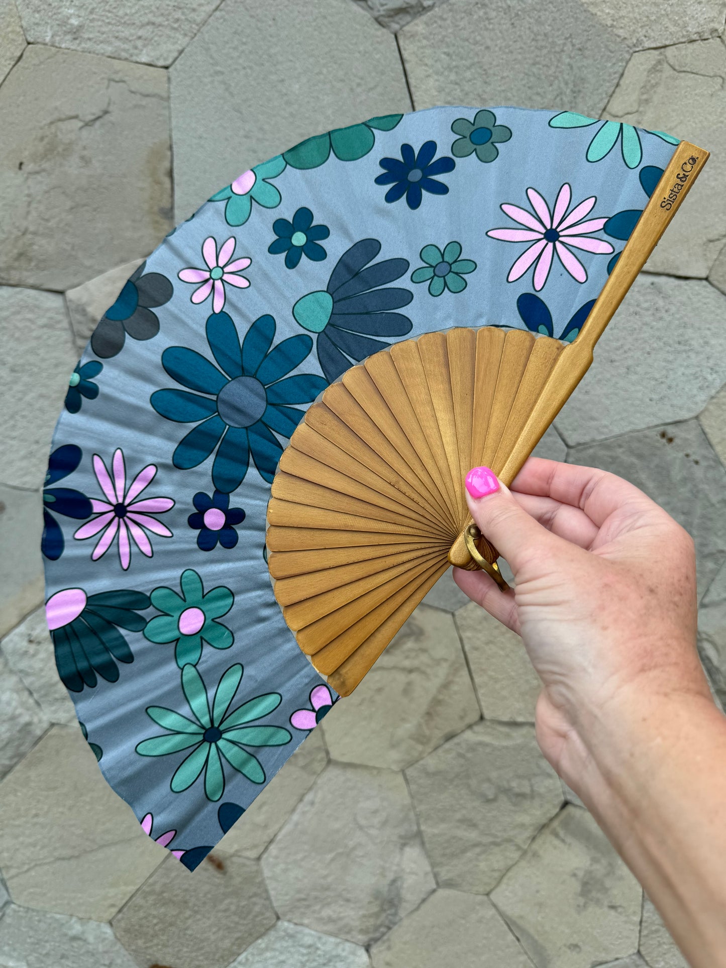 Midnight Garden Hand Fan