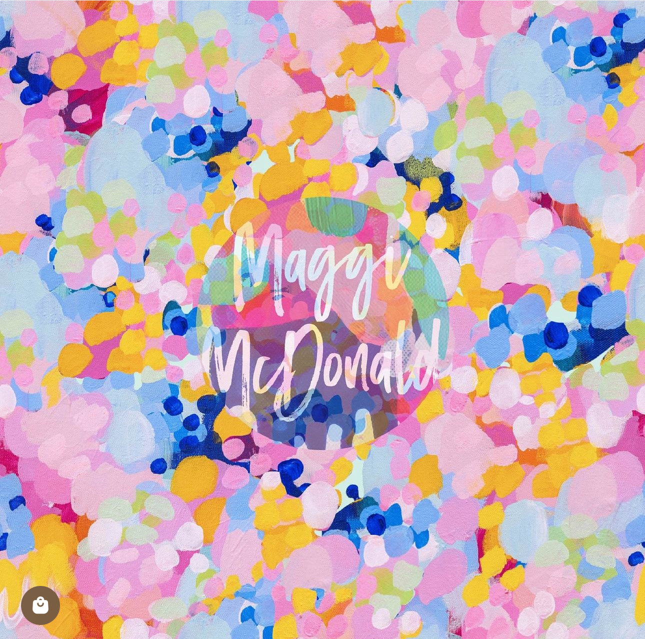 Sista & Co. X Maggi McDonald 'Beach Blossoms' Hand Fan