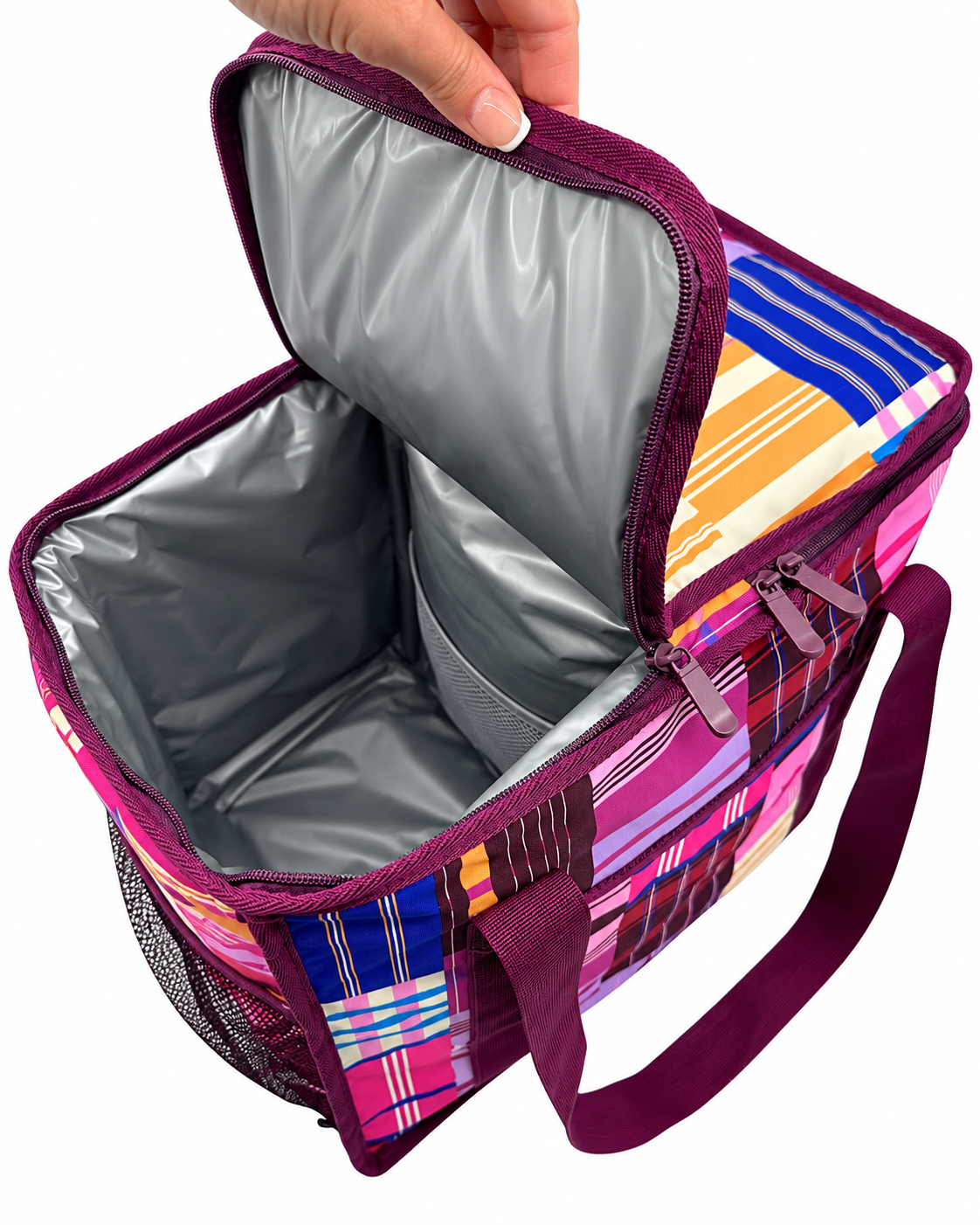 'Picnic Party' Family Cooler Bag - Large Dual-Compartment Insulated Cooler Bag