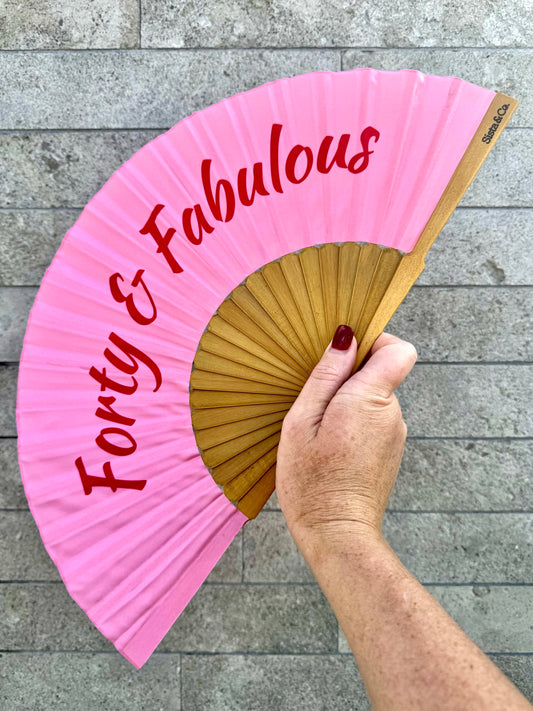 Forty & Fabulous Hand Fan
