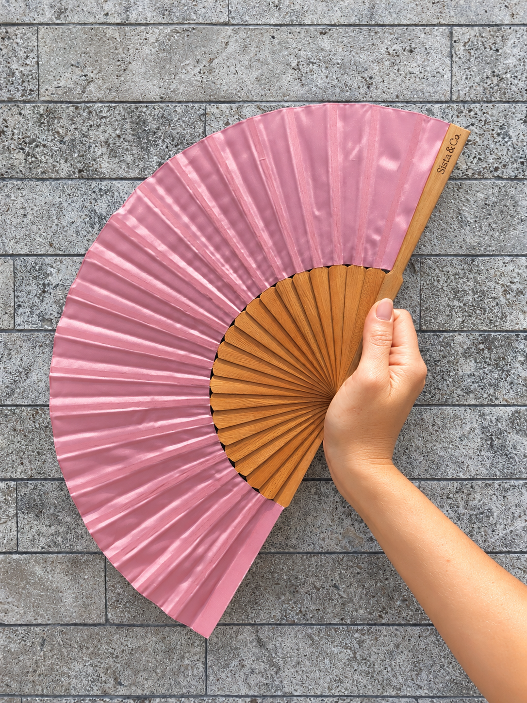 Dusty Rose Hand Fan