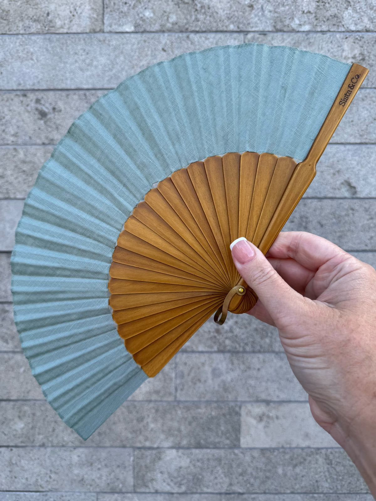 Seamist Linen Hand Fan