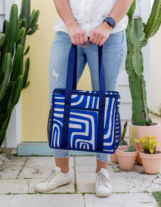 'Navy' Mid-Size Cooler Bag