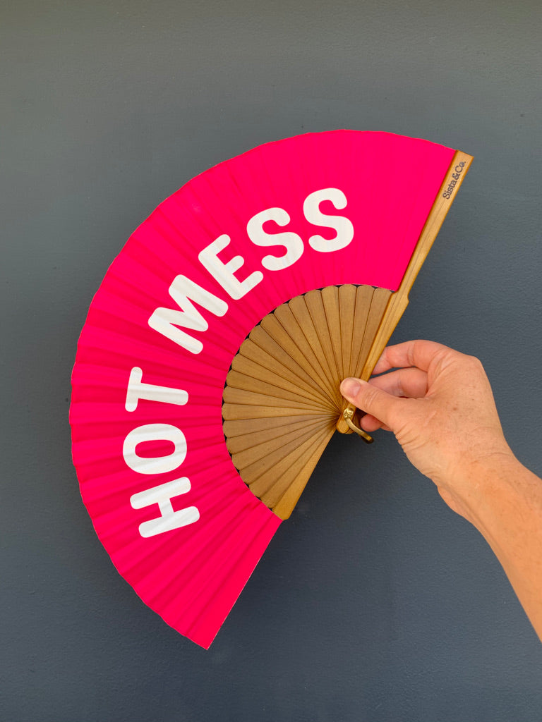 Hot Mess Hand Fan