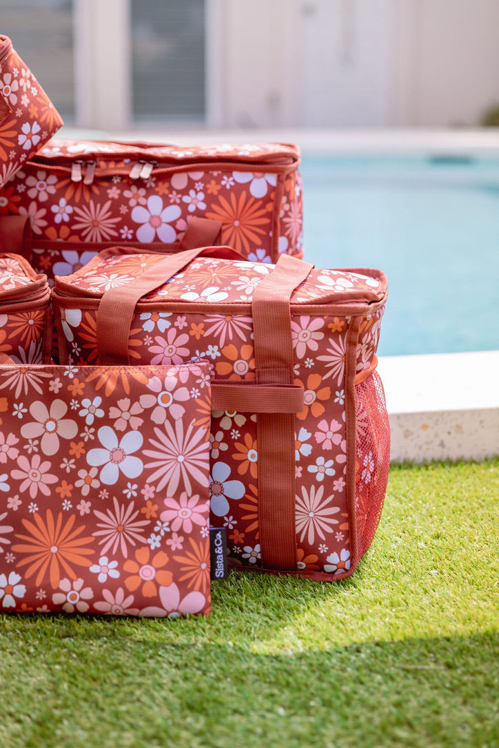 Mid-Size Cooler Bag 'Sunset Flowers'