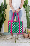 Family Cooler Bag 'Green/Raspberry'