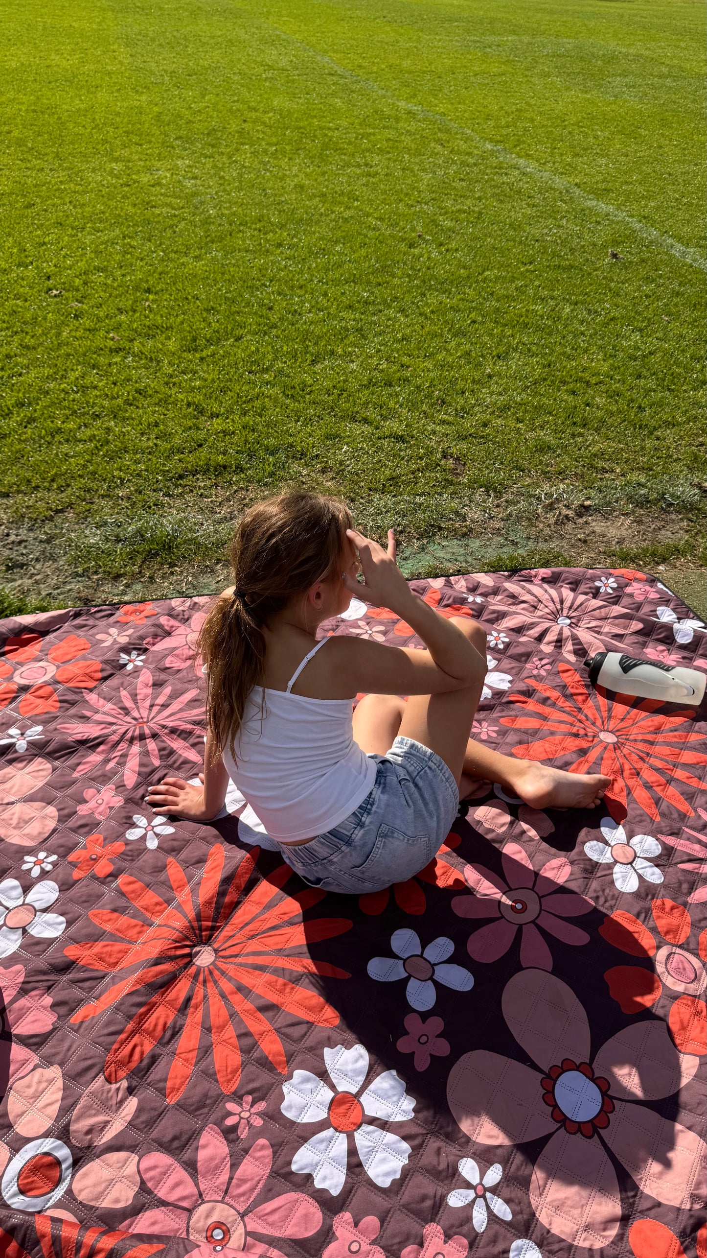 'Sunset Flowers' Picnic Mat