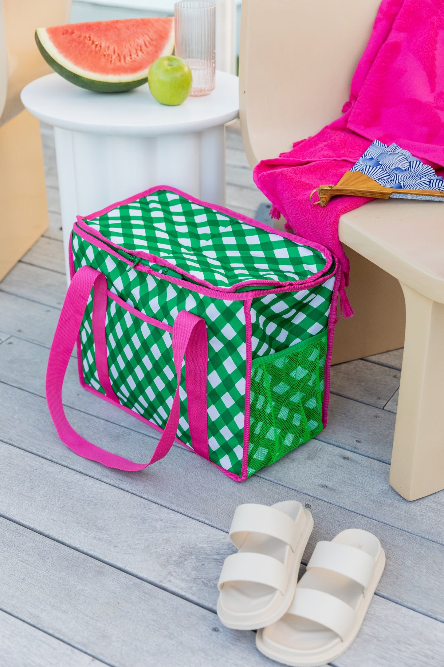'Green/Raspberry' Family Cooler Bag