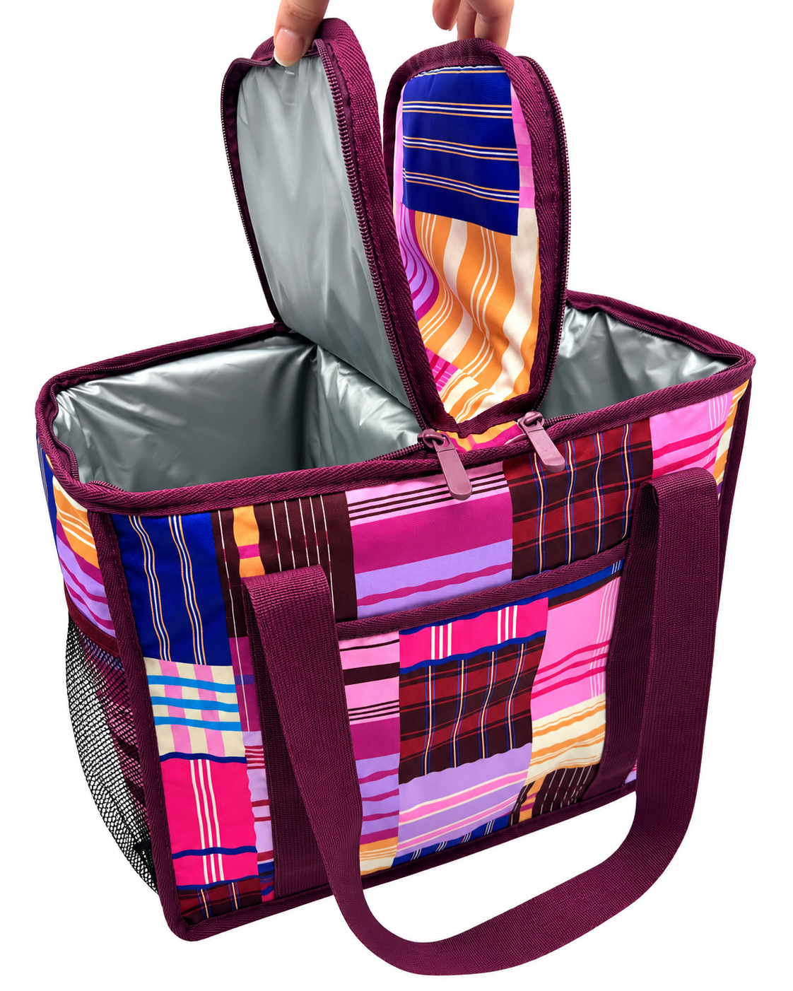 'Picnic Party' Family Cooler Bag - Large Dual-Compartment Insulated Cooler Bag