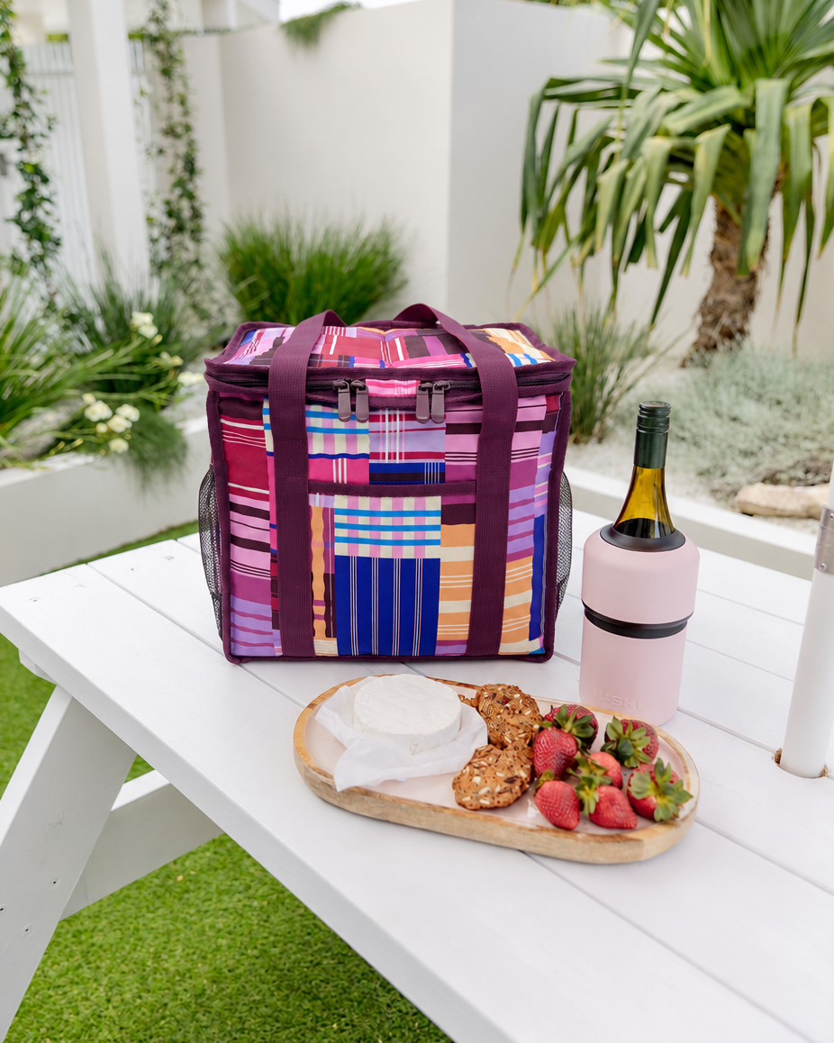 'Picnic Party' Little Sista Cooler Bag -  Small Dual-Compartment Insulated Cooler Bag