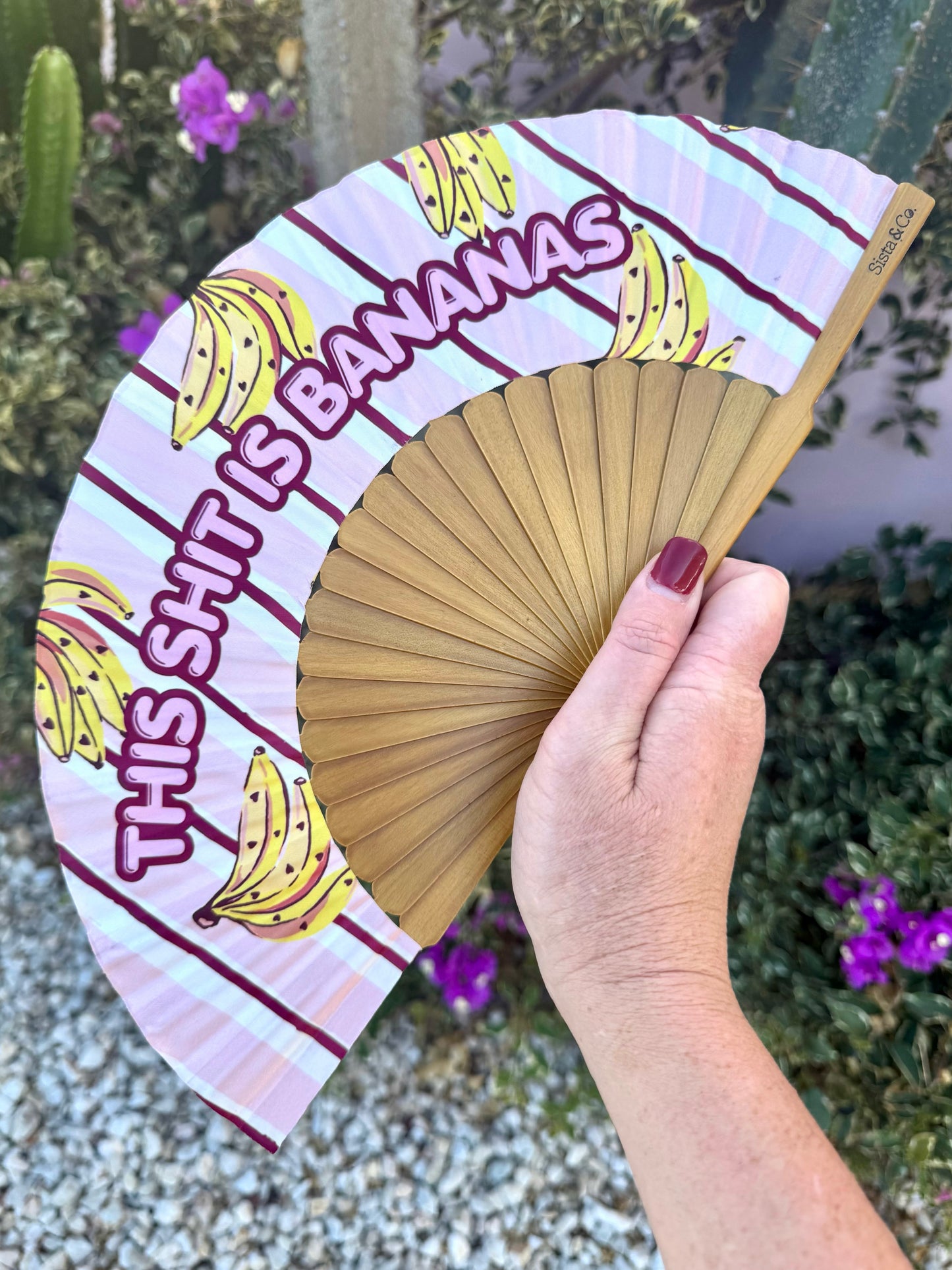 This Shit Is Bananas Hand Fan