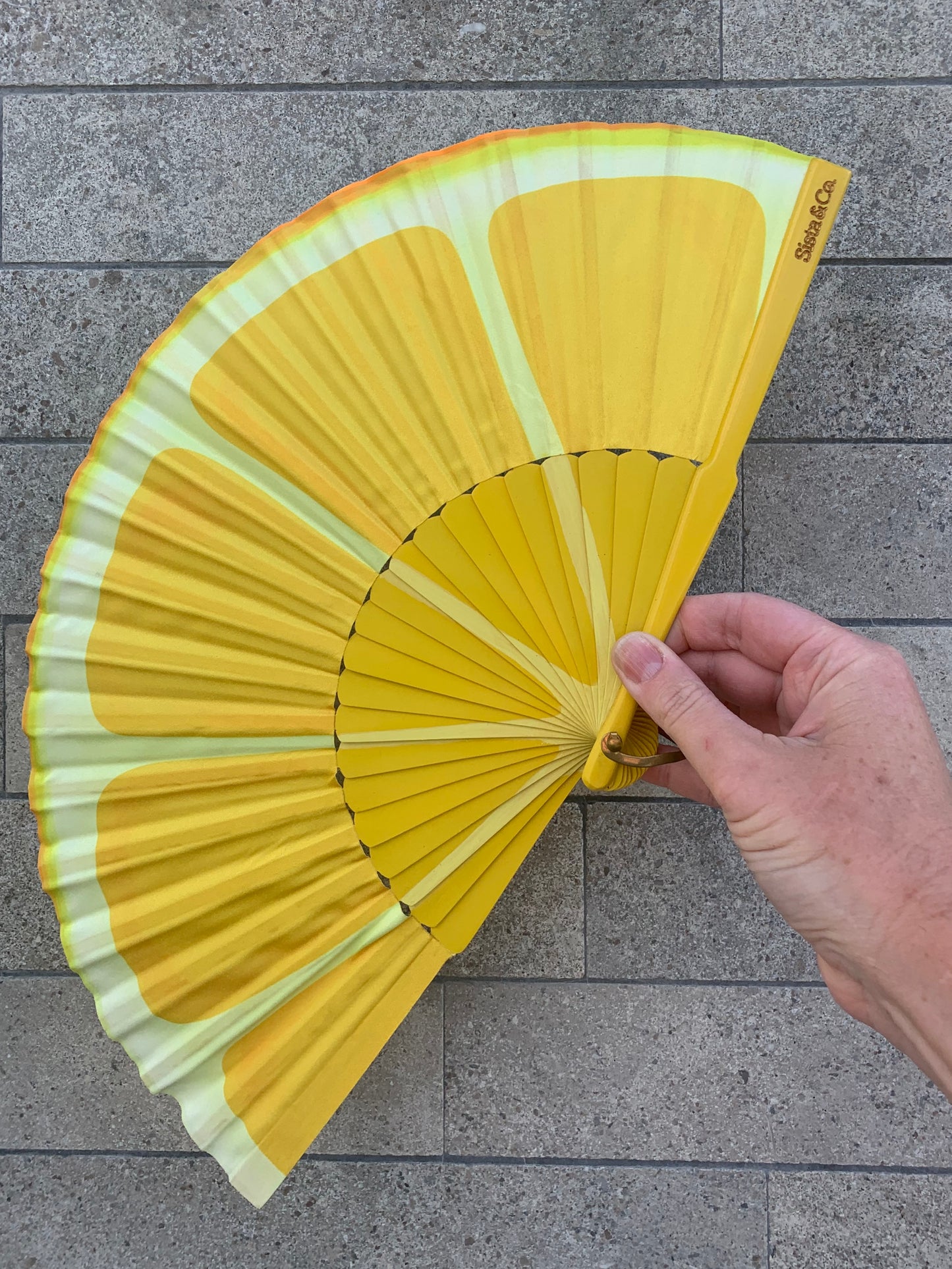 Lemon Twist Hand Fan