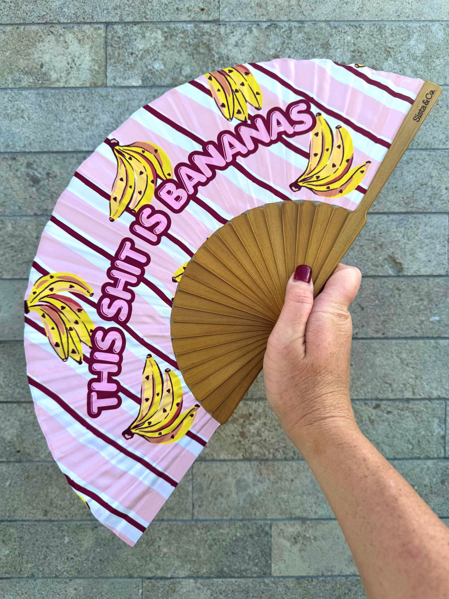 This Shit Is Bananas Hand Fan