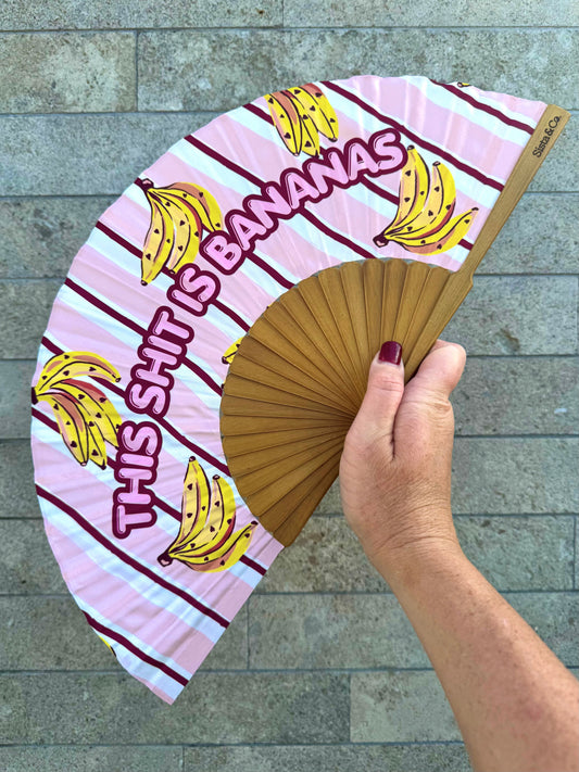 This Shit Is Bananas Hand Fan