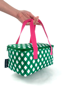Lunch Bag 'Green/Raspberry'