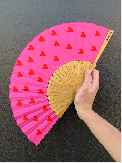 Hearts On Fire Hand Fan
