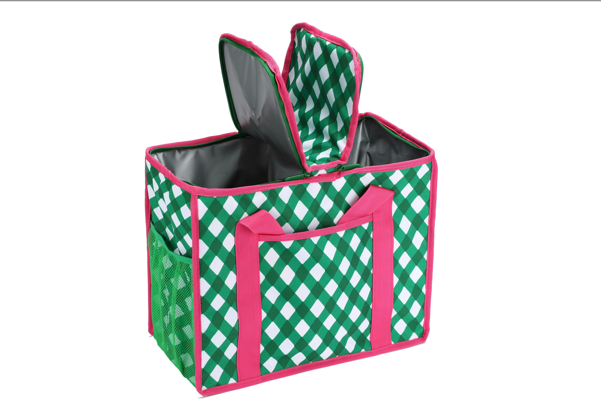 Family Cooler Bag 'Green/Raspberry'