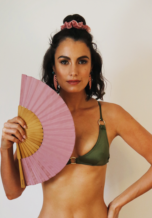 Dusty Rose Hand Fan