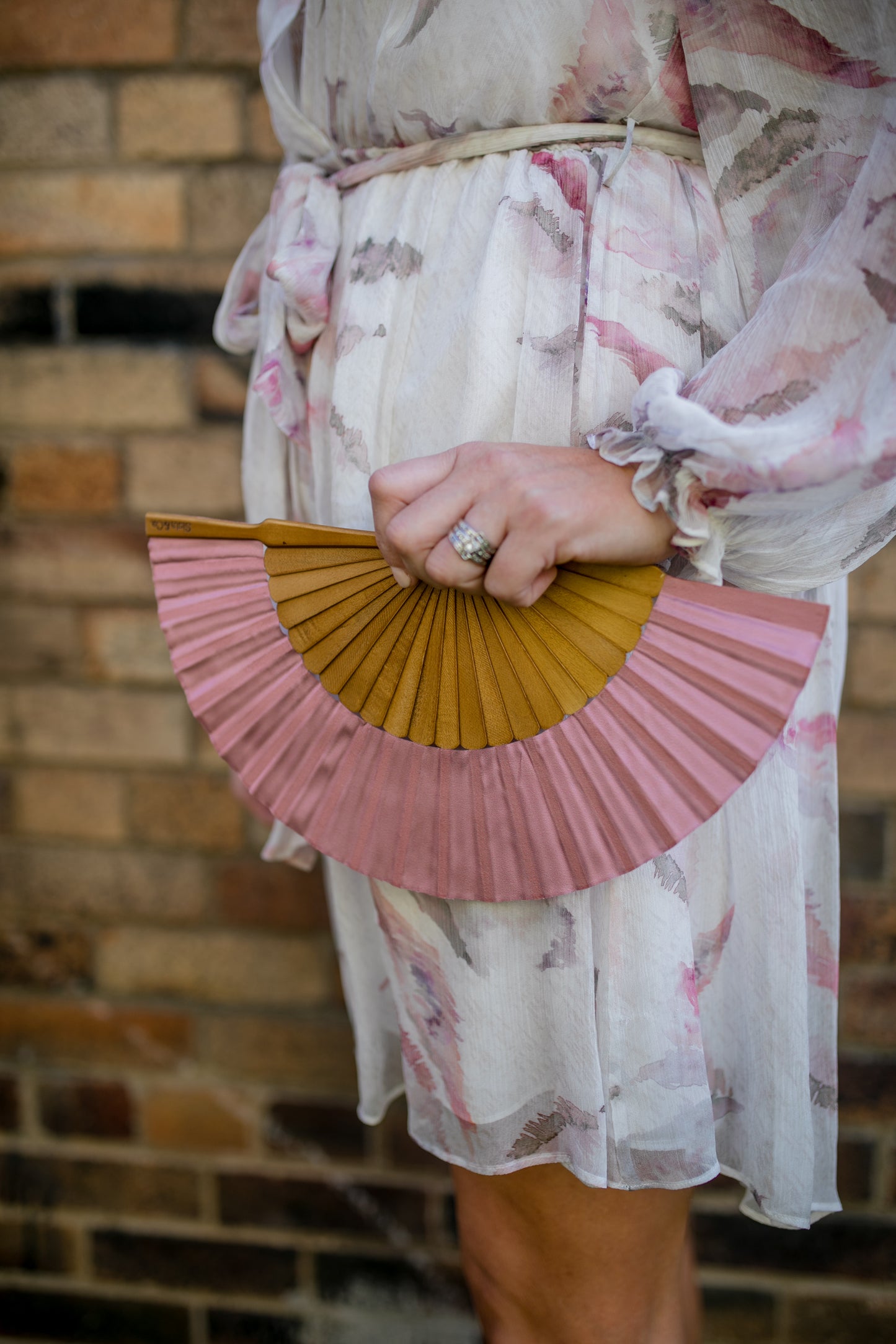 Dusty Rose Hand Fan